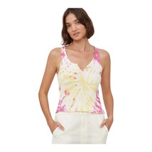 Anthropologie LACAUSA Roxy Tank Tie Dye Pink Lemonade XS New - £20.63 GBP