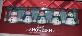 Hallmark Christmas Let It Snowmen - Mini Snowman Figurines Ornament Set - £6.74 GBP