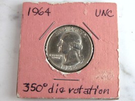1964 Washington Quarter Dollar Coin E6859 - £15.79 GBP