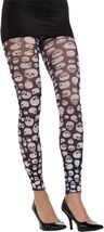 Teen White Black Skull Footless Tights Hose Pirate Goth Punk Rocker Zomb... - €7,55 EUR