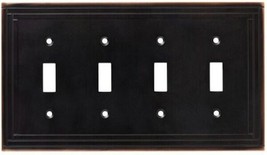 144052 Selby Bronze w/ Copper Quad Switch Wall Cover - $24.99