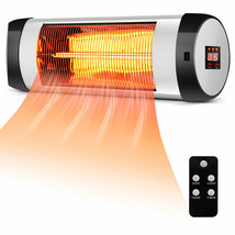 Patio Infrared Heater Wall-Mounted Electric Heater W/ Remote Control - £101.50 GBP