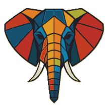 Elephant face with geometric trunk - Cross Stitch Pattern PDF - Instant ... - $5.00
