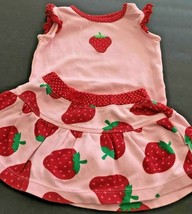 Children's Girls Carters Strawberries 1 Piece w/Skirt Pink Ruffles 3 mons 020-38 - $6.88