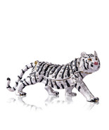 Good Luck White Tiger Jewelry Trinket Collectibles Enamel Figurine Box - $39.95