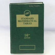 CRC Standard Mathematical Tables 16th Edition Chemical Rubber Co Hardcov... - $516.02 MXN