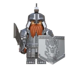 KLIVT Lord of the Rings Dwarven Warrior XP 304 Custom Minifigure Toy Gift - £3.32 GBP