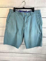 Tommy Bahama Chino Shorts Mens Size 35 Teal Beach  Cotton Spandex - £9.07 GBP