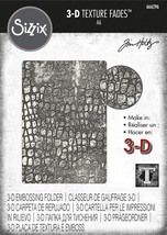 Sizzix 3D Texture Fades Embossing Folder By Tim Holtz Reptile - £19.78 GBP