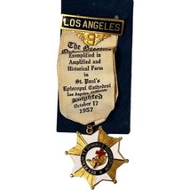 Medal Los Angeles The Greater Order of Malta Fraternal Society Order 17 1957 - £18.25 GBP