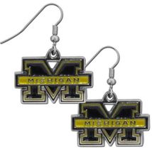 NCAA Siskiyou Sports Womens Michigan Wolverines Chrome Dangle Earrings O... - $9.85