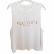 Peloton x Spiritual Gangster White Rose Gold Text Tank X Large - £28.40 GBP