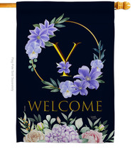 Welcome Y Initial House Flag Floral 28 X40 Double-Sided Banner - £29.11 GBP