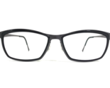Lindberg Eyeglasses Frames 9706 U14 Shiny Black Matte Dark Purple 53-16-135 - $193.04