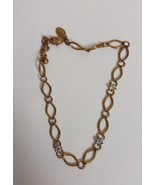 Panama Jack Gold Tone Rhinestone Bracelet  10&quot; max - $269.23 MXN