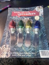 Set Of 4 Christmas Light Bulb Spreaders Stainless Steel Knives - $15.49