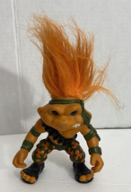 Battle Trolls Sargeant Troll Camouflage Orange Hair Hasbro 1992 - £10.13 GBP