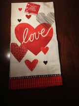 Flour Sack Valentine&#39;s Day Towel - £6.25 GBP
