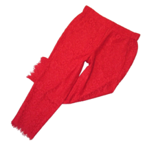 NWT J.Crew Easy Pant in Bright Cerise Red Lace Pull-on Straight Ankle Pants 8 - £33.61 GBP