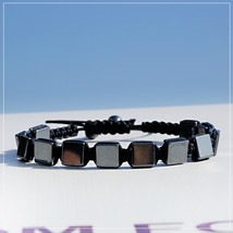 7 Style Charm Black Hematite Stone Beads Bracelet Men Jewelry Health Care Magnet - £10.03 GBP