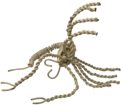 Large 9" Twisted Metal Art Sculpture Scorpion White Hand Made Twisted Metal Art image 7