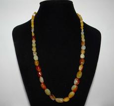 0.6&quot; China Certified Nature Nephrite Hetian Jade Brown Skin Pearl Necklace - £39.10 GBP