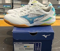 Mizuno Wave Drive 8 Unisex Table Tennis Shoes Indoor [US:9/270] NWT 81GA170525 - £94.75 GBP