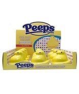 Peeps Chick Marshmallow Flavored Candy in Figural Metal Tins Box of 9 NE... - £25.68 GBP