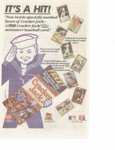 1991 Cracker Jack Print Ad Snack Candy Baseball Borden 6.5" x 10" - $19.75
