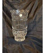 Fifth Avenue PRINCETON 24% Lead Crystal Vase Scalloped RibbedThumbprint - $736.66 MXN