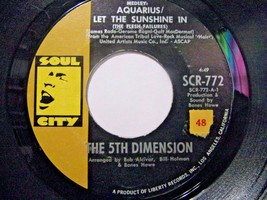 The 5th Dimension-Aquarius/Let The Sunshine In / Don&#39;tcha Hear Me-45rpm-1969-EX+ - £7.89 GBP