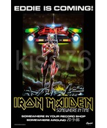 IRON MAIDEN 14 x 22 1986 / 1987 &quot;Somewhere In Time&quot; Record / Tour Promo ... - $47.86 CAD