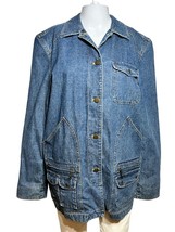 Ralph Lauren Jeans Company Denim Jacket Women&#39;s Large Blue Classic Retro - £26.04 GBP