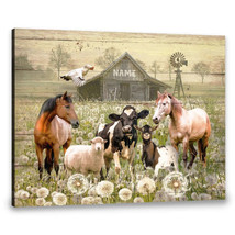 Farmer Poster Amimal Dandalion Poster Horse Sheep Dairy Cow Goat Chicken 1 - £12.78 GBP
