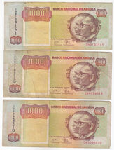 Angola, 1000 KWANZA, 1991, (Lotto Di 3) Banconote Del Banco Nazionale D'... - $10.44