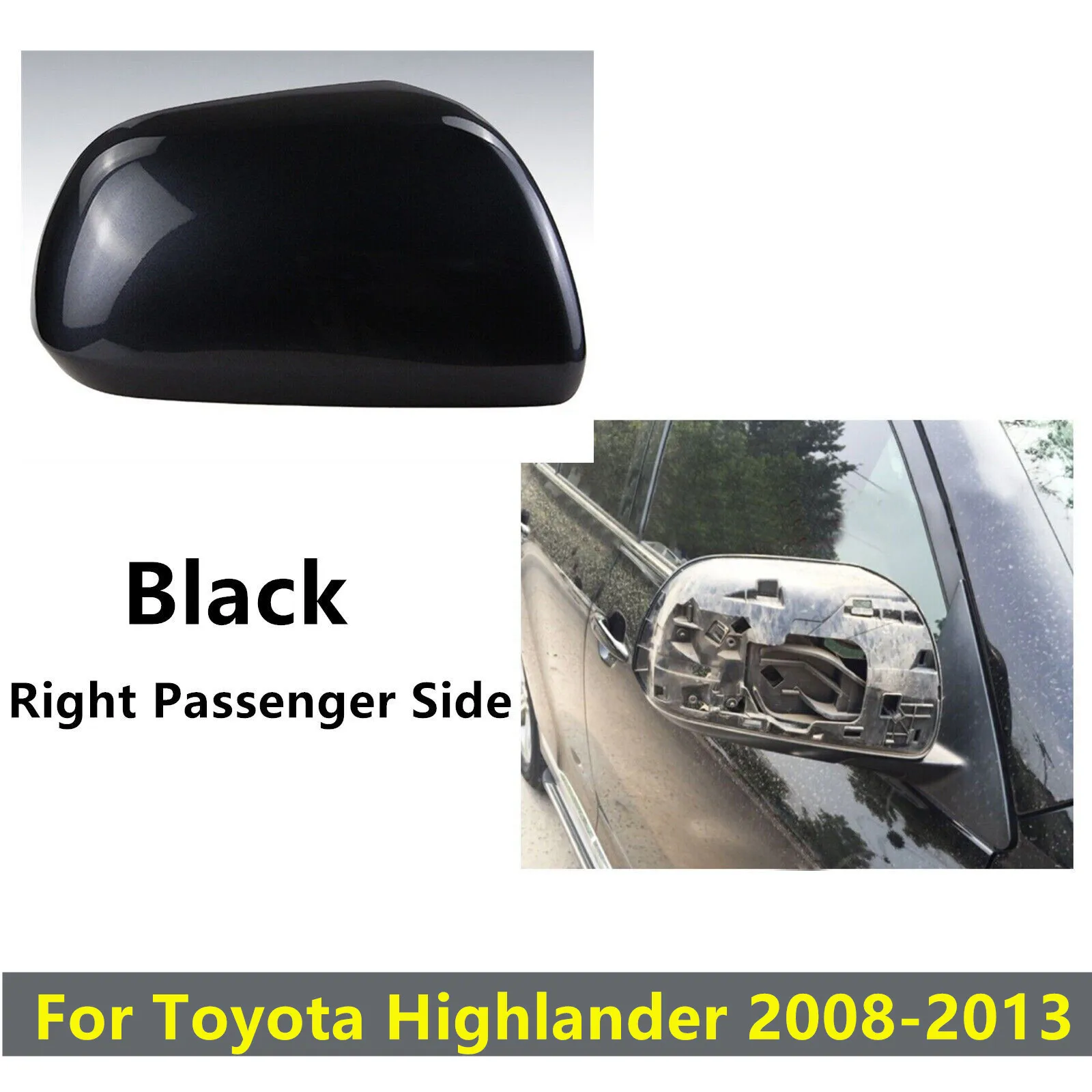 Right Penger Side Mirror Cover Cap For  Higher 2008 2009 2010 2011 2012 ... - £74.48 GBP