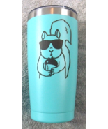 Tumbler Laser Engraved Squirrel Insulated Tumbler 20 oz New - £12.33 GBP