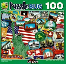 Puzzlebug American Sticker Collage - 100 Pieces Jigsaw Puzzle - $10.88