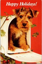 Vintage or Antique Postcard Scottie Dog Scottish Terrier Christmas mailbox a5 - £18.62 GBP