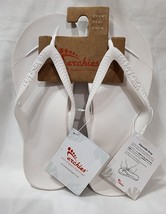 Archies Arch Support Thong WHITE LEATHER Flip Flops Sandal Men 10 Women ... - $39.99