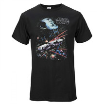 Star Wars Space Battle Portal Publications Poster T-Shirt Black - £25.15 GBP+