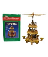 Joybrite Wood Windmill Christmas Nativity Pyramid 3 Tier Carousel Candle... - $56.10