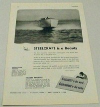1945 Print Ad Steelcraft Postwar Cruiser Boats Churchward West Haven,Con... - $10.97