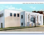 Public Library and Museum Building New Ulm Minnesota MN UNP Linen Postca... - £3.07 GBP