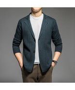 Big New  Fashion Knit Korean Style Cardigan Men Slim Fit Sweater Casual ... - £158.78 GBP