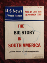 U S News World Report April 13 1959 South America Tibet Dalai Lama - £8.49 GBP