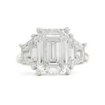 Authenticity Guarantee 
3-Stone Emerald Cut Lab-Created Diamond Engagement Ri... - £13,585.05 GBP