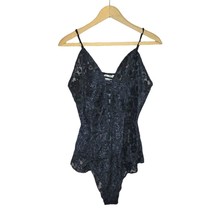 VTG Victoria&#39;s Secret Gold Label Black Bodysuit Lingerie Medium - £31.14 GBP