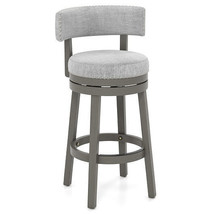 27/31 Inch Swivel Bar Stool with Upholstered Back Seat and Footrest-31 inches - - £125.90 GBP