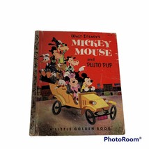 Walt Disney A Little Golden Book Mickey Mouse &amp; Pluto Pup Vintage Library Collec - £9.85 GBP